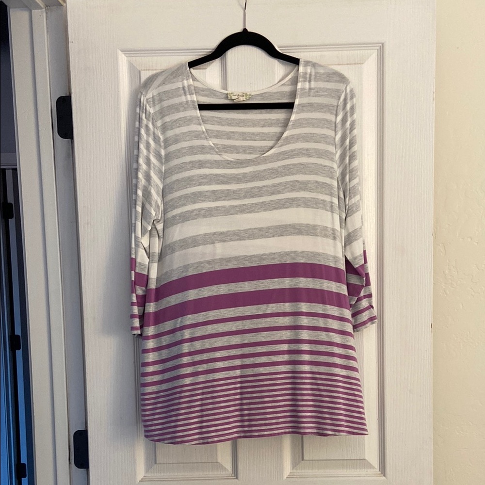 Nurture by Lamaze Gray and Purple Striped Tunic